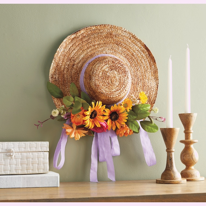 Sunhat Floral Wreath, , large