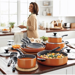 Ginny&#39;s 24-Piece Nonstick Kitchen Essentials Cookware Set, , large