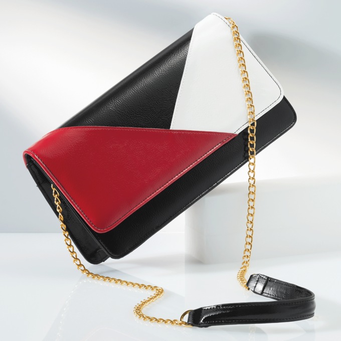 Ninety Union Sandy Clutch, Black Red Multi, large