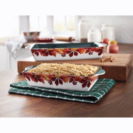 2-Piece Leaves Bakeware Set, , large