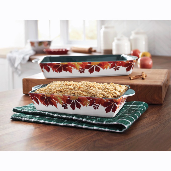 2-Piece Leaves Bakeware Set, , large