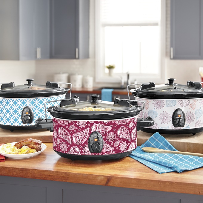 6Qt. Pattern Slow Cooker with Locking Lid by Ginny's Ginny's