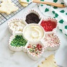 Snowflake Serving Tray, White Red, large