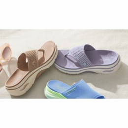 Skechers Women&#39;s Martha Stewart GO WALK Arch Fit Illuminating Sandal, , large