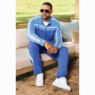 Carl Men's 2-Piece Colorblock French Terry Active Set, Amp Blue Multi, large