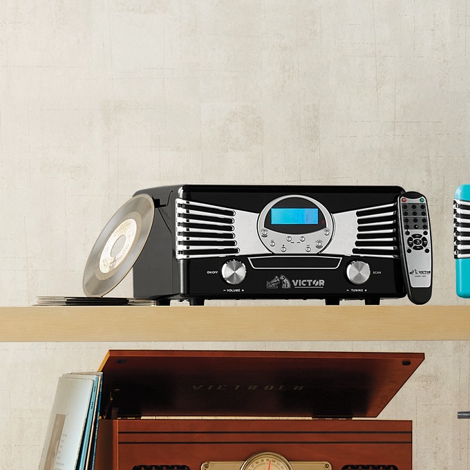 Victor 7-in-1 Turntable Music Center, , large