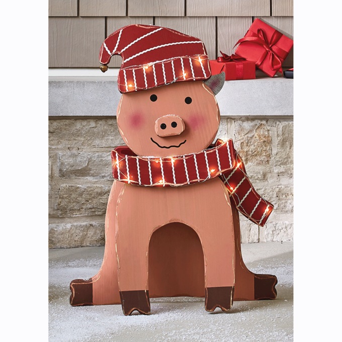 Chunky Wood Christmas Farm Animal, , large
