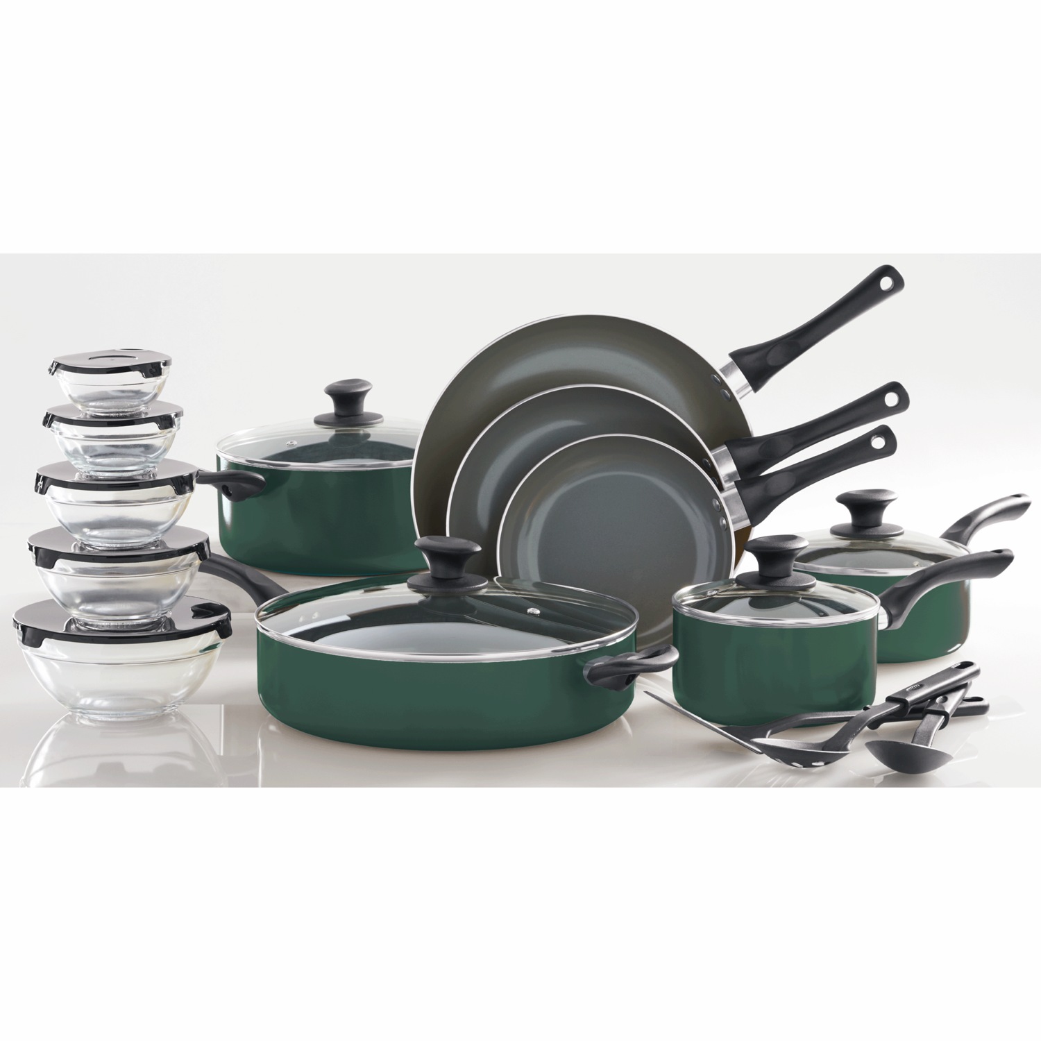 Ginny's 24-Piece Nonstick Kitchen Essentials Cookware Set