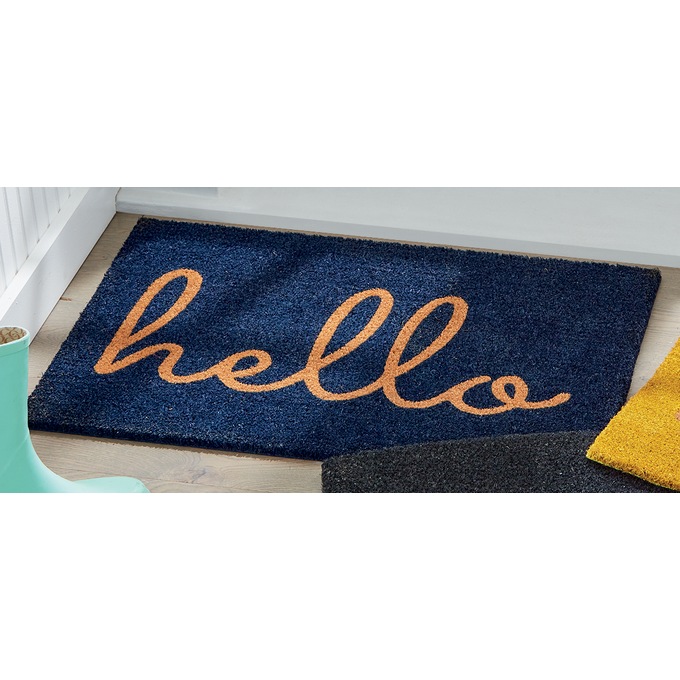 Hello Indoor/Outdoor Coir Mat - 20" X 30", , large