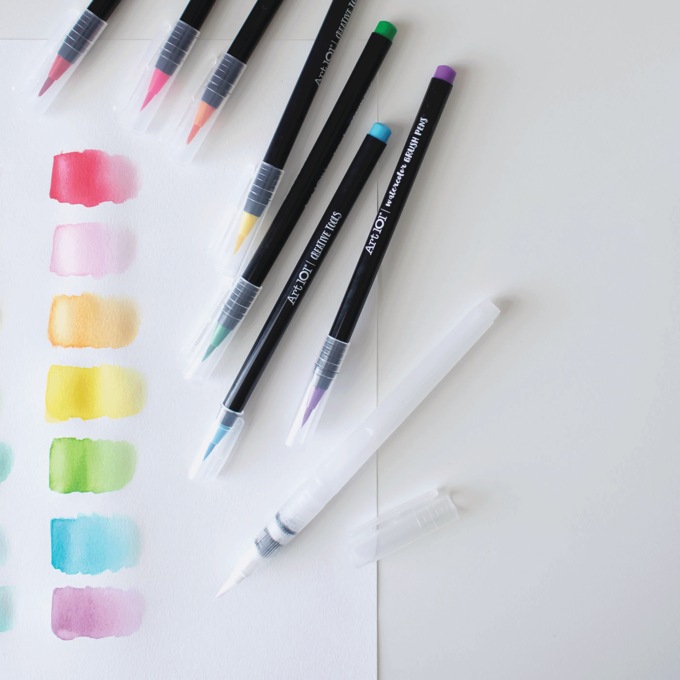 Art 101&reg; 3-Pack Watercolor Brush Pens, , large