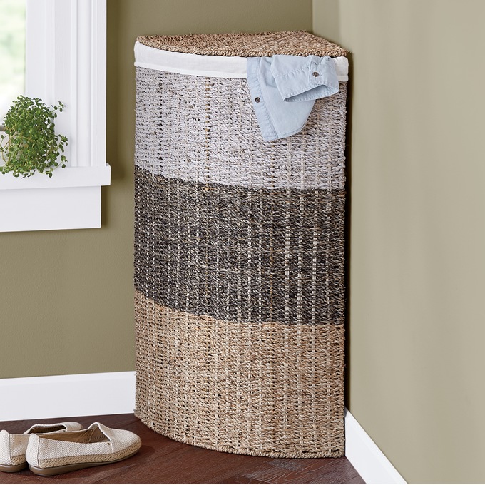Small corner sale laundry basket