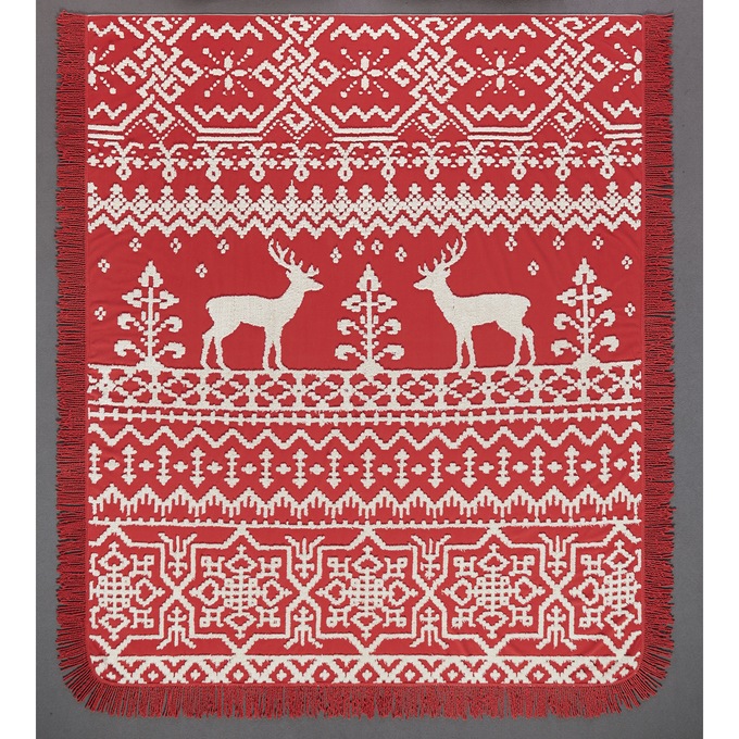Fair Isle Chenille Bedspread, , large