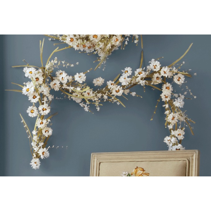 Faux-Daisy Floral Garland, , large