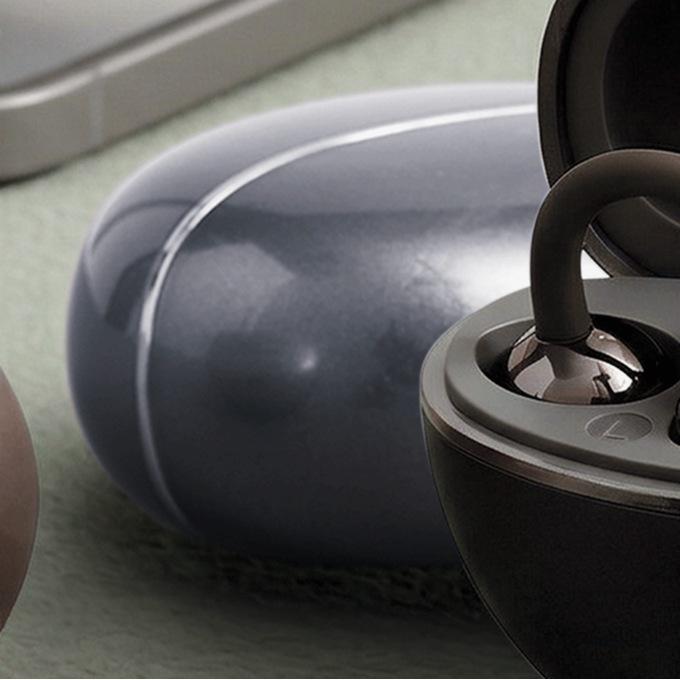 Clip-On Sport Earbuds, Gray, large