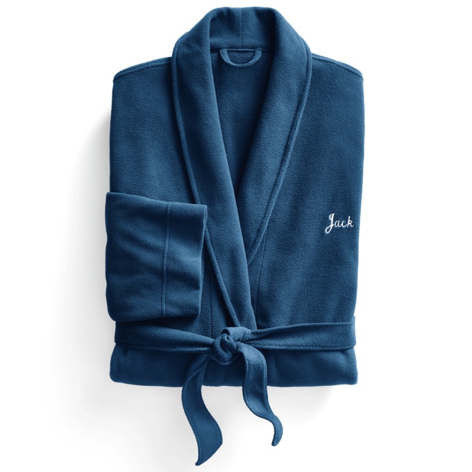 Personalized Mens Fleece Robe, , large