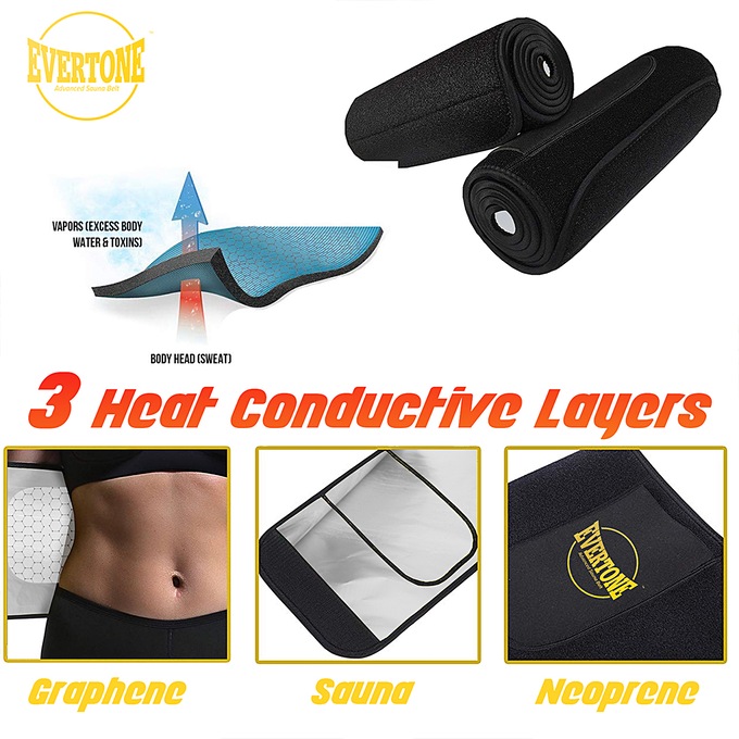 Evertone Waist Trimmer Advanced Sauna Belt, , large