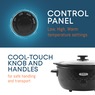 Elite Gourmet 6-Quart Diamond Pattern Slow Cooker, Black, large