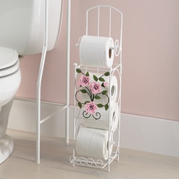 Rose Garden Bathroom Toilet Paper Holder, , large