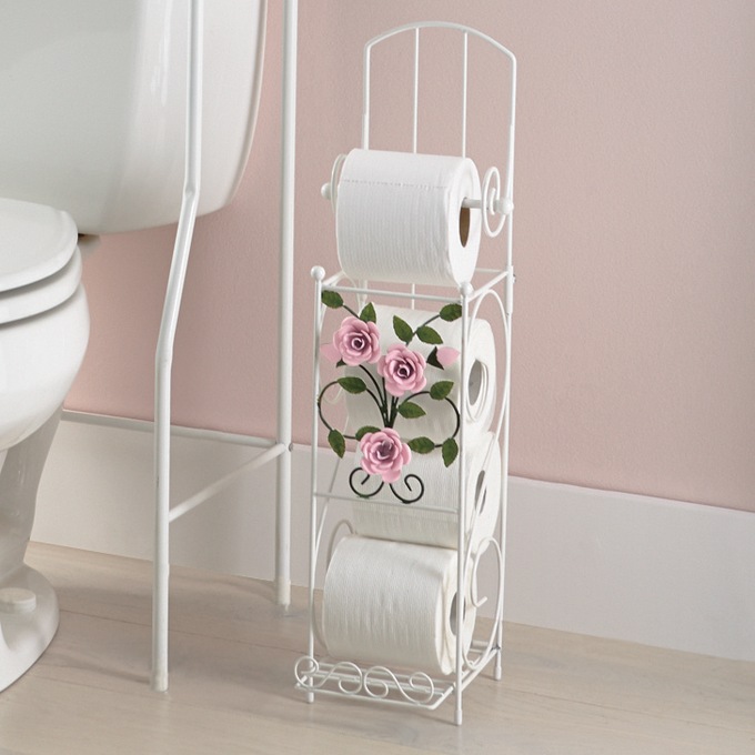 Rose Garden Bathroom Toilet Paper Holder, , large