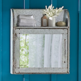 Galvanized Metal Medicine Cabinet, , large