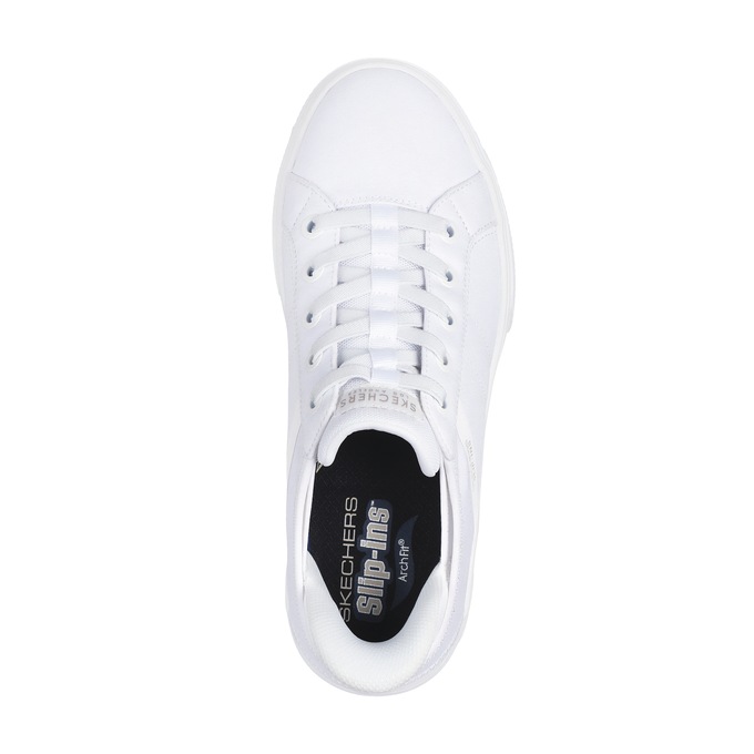 Skechers Men's Slip-Ins Arch Fit Arcade - Good 2 See Ya Sneaker, White, large