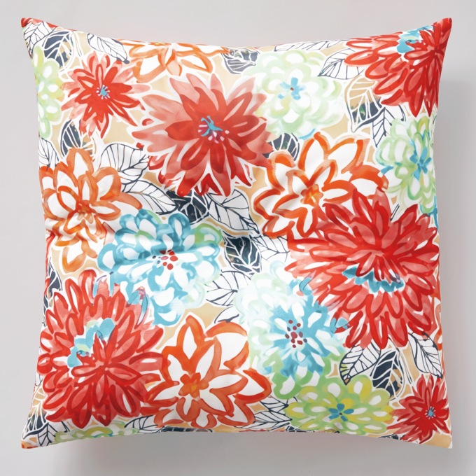 Button-Tufted Outdoor Pillow, , large