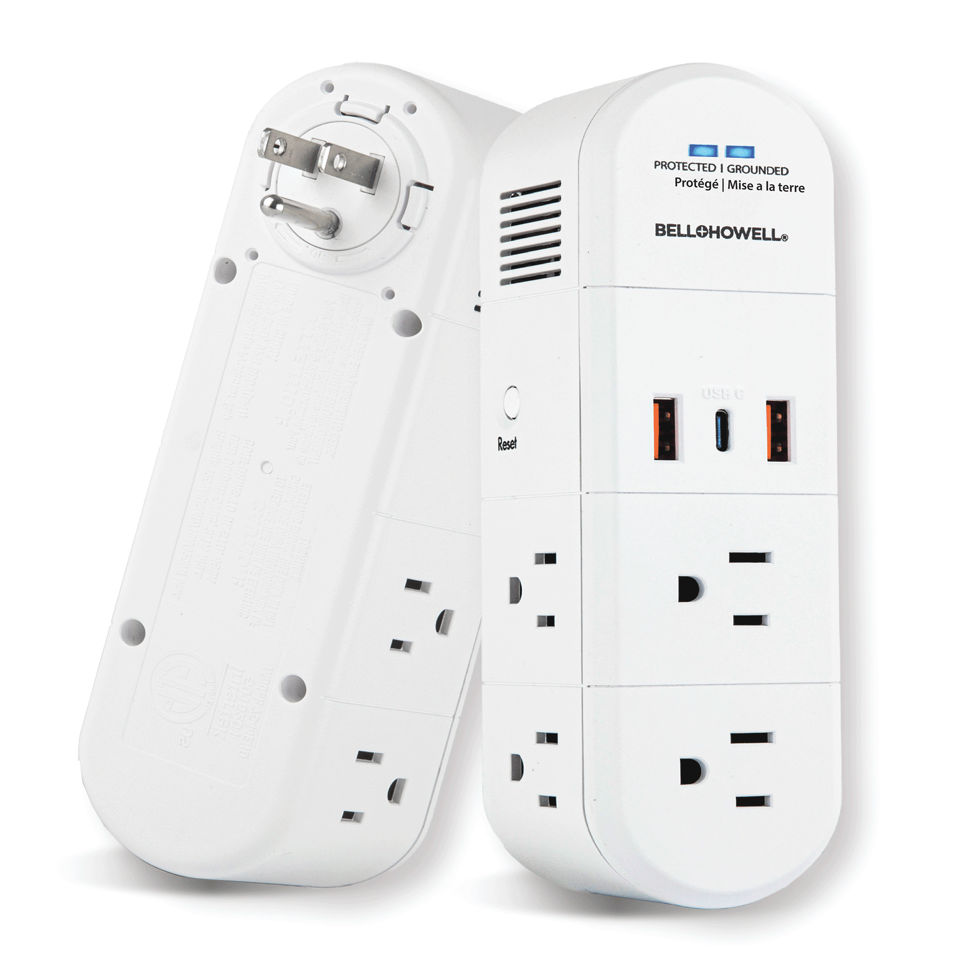 Bell+Howell 180&deg; Swivel Power with Surge Protection, , large