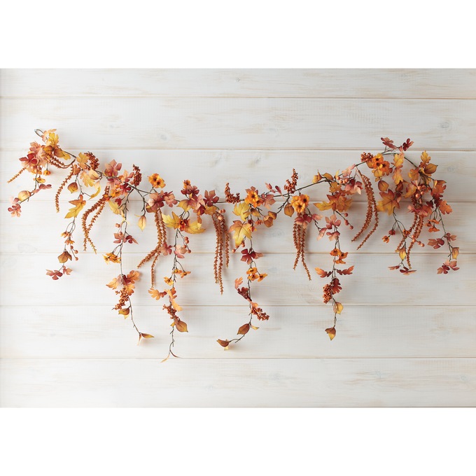 Hanging Fall Floral Garland, , large