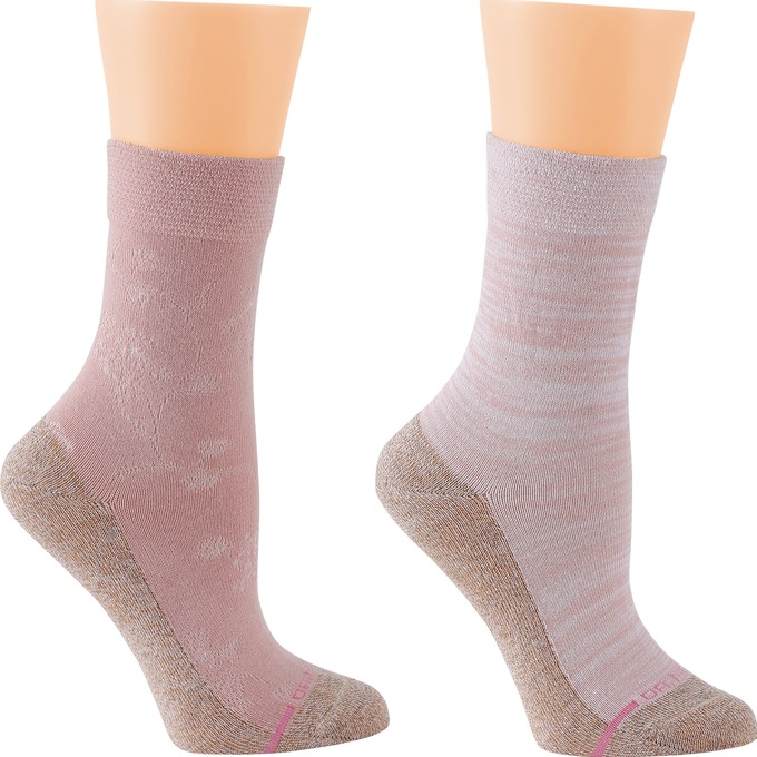 2-Pack Women's Comfort Compression Crew Socks, , large