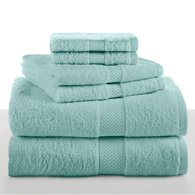 6-Piece Ringspun Cotton Towel Set, , large