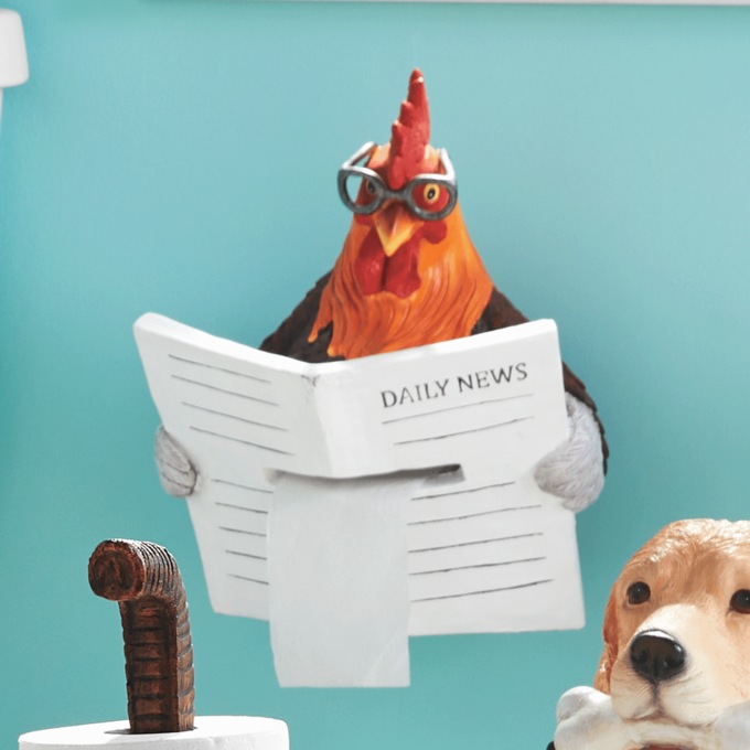 Rooster Toilet Paper Holder, , large