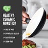GreenLife 16-Piece Soft-Grip Cookware Set, Black, large