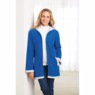 Women's Microfleece Zip-Front Coat with Faux-Sherpa Lining and Hood, , large