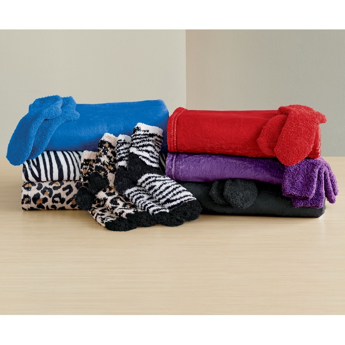 Snuggly Throw and Sock Set, , large