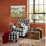 Buffalo Check Armchair and Ottoman, , large