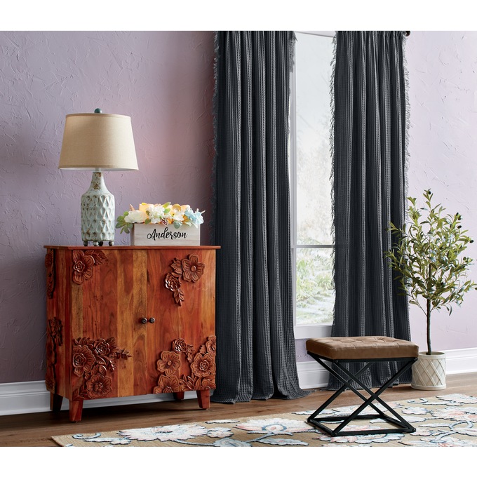 Waffle Weave Window Panel, , large