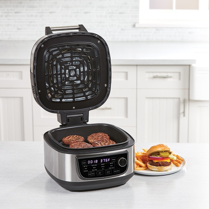 Power XL Grill Air Fryer Combo, Stainless Steel, large