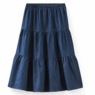 Ruffled Cotton Denim Skirt, , large