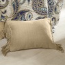 Fringed Burlap Pillow, , large