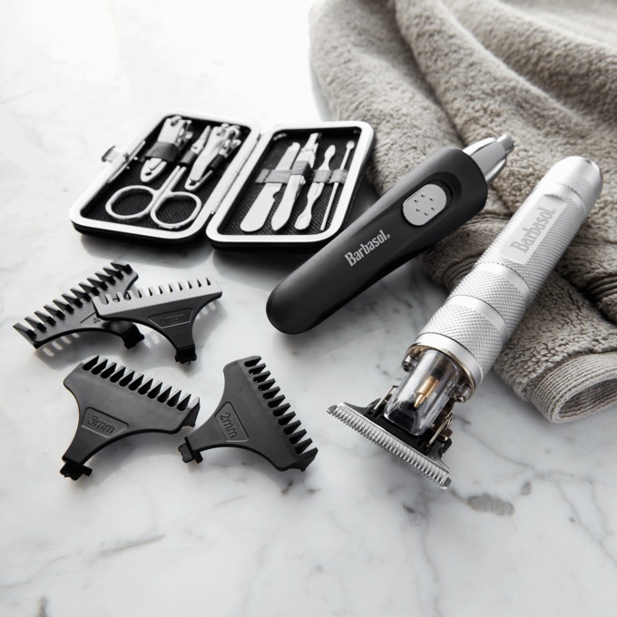 Barbasol Men's Deluxe Travel Grooming Set, , large