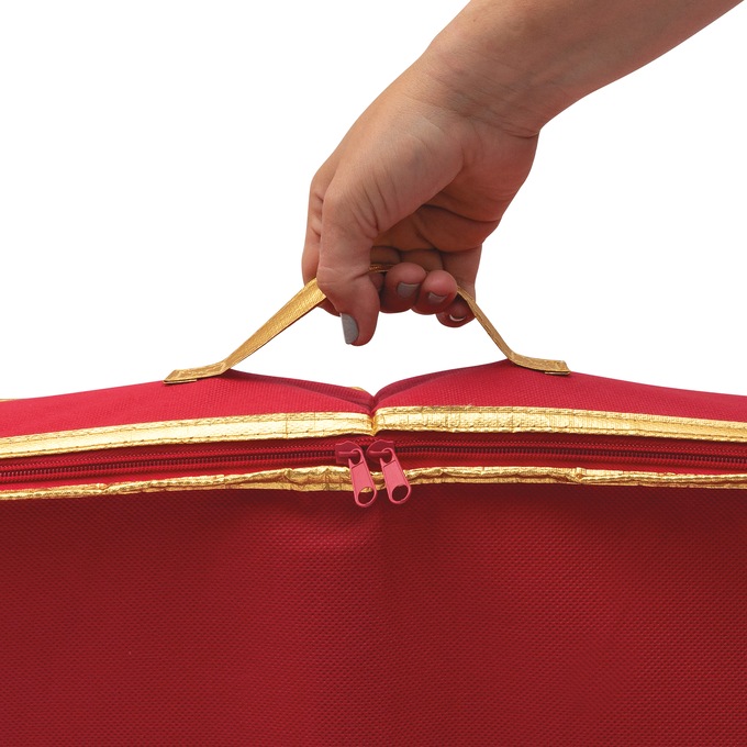 Simplify Holiday Gift Wrap Organizer, Red, large