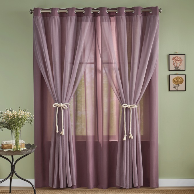 Norah Double Layer Window Panel, , large