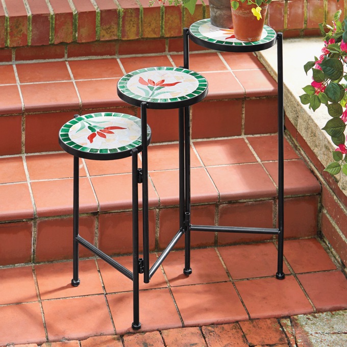 Mosaic Plant Stand, , large
