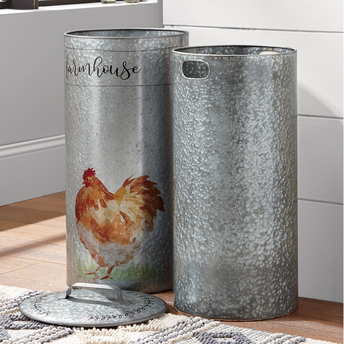 Rooster Trash Can, , large