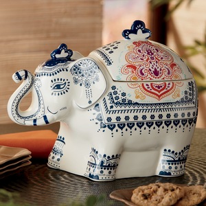 Global Elephant Cookie Jar, , large