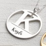 Initial Name Round Pendant, , large
