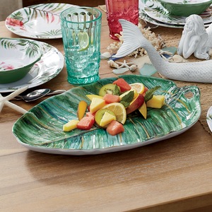 Botanical Melamine Leaf Platter, , large