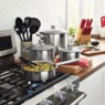 Ginny's 14-Piece Stainless Steel Cookware Set, Stainless Steel, large