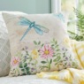 Dragonfly Floral Accent Pillow, , large