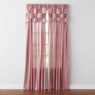 Semi-Sheer Basket-Weave Top Window Panel, Rose, large